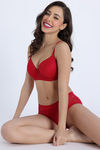 Zivame Beautiful Basic Padded Regular Wired 3/4th Coverage Tshirt Bra - Jalapeno Red — thumbnail 5